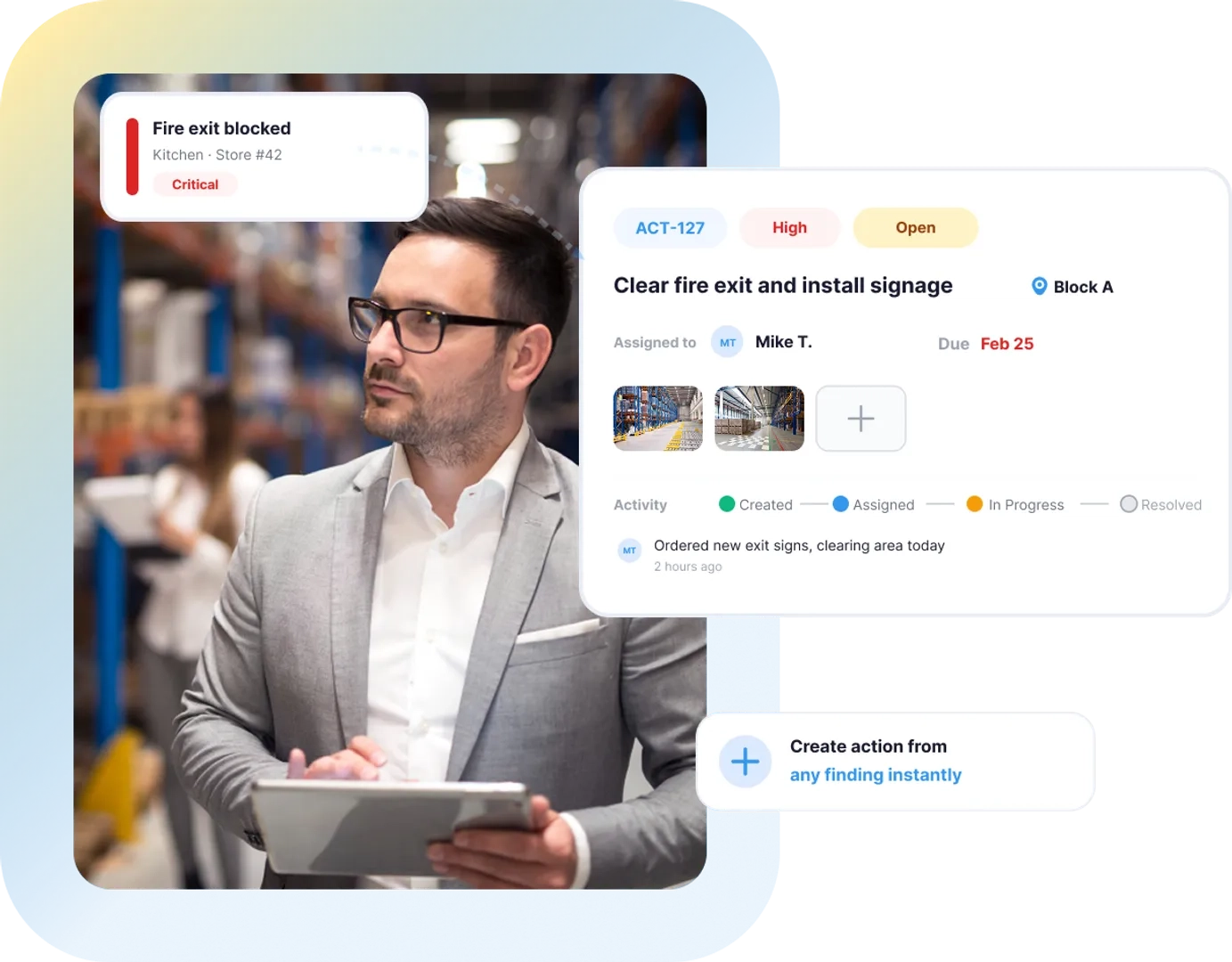 Find a problem. Fix it. Track it.